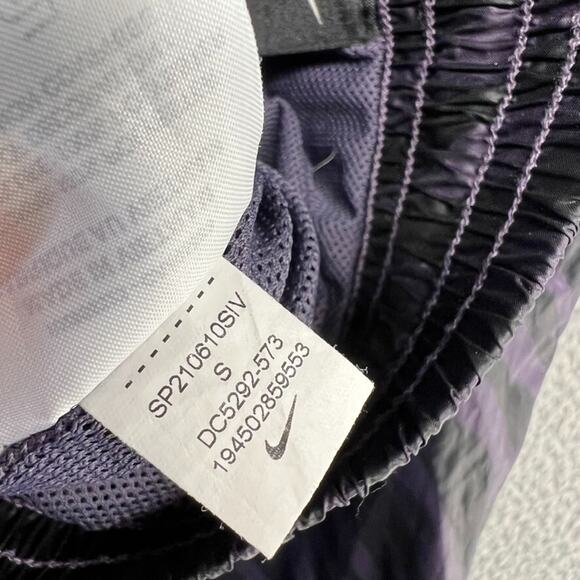 Nike Track Pants Women's Small Purple Black Zebra Print Icon Clash Cuffed Jogger - Picture 11 of 12